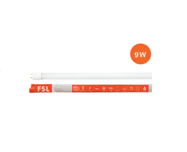 หลอด LED T8 สั้น 9w w/w 800lm FSL