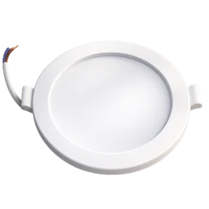 LED Panel 9w D/L 850lm ฝัง กลม ขอบขาว 4 นิ้ว รุ่น LUXTECH WELLUX