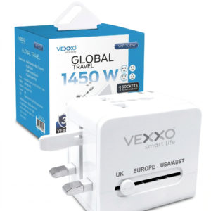 หัวแปลงปลั๊กไฟ 1 ช่อง+USB+1A1C VAP-TC10W  สีขาวด้าน (มีกล่อง) VOX