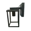 DCO - E250272-W -BK โคมไฟกิ่ง ภายนอก ดำ ทรงเหลี่ยมกระจกใส DC