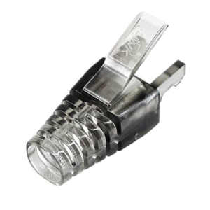 US-6626A บูทครอบหัว LAN CAT6 สีดำใส ( แพค 10 ชิ้น )  LINK