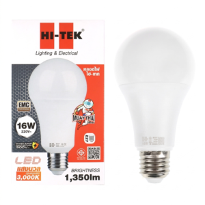 หลอด Bulb LED 16w W/W 1350ml.220V E27 รุ่น มวยไทย ซีรี่ย์ HI-TEK