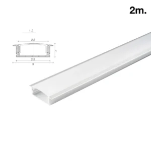 TRACK-1206-2M-FG รางไฟ อะลูมิเนียม ฝัง (ไฟริบบิ้น) 2 เมตร 3x1cm. SL