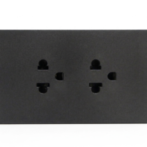 NEXY ชุดปลั๊กกาวด์คู่ (สำเร็จ) BIT-QG4185A สีดำ(แนวนอน) bticino