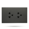 NEXY ชุดปลั๊กกาวด์คู่ (สำเร็จ) BIT-QG4185A สีดำ(แนวนอน) bticino