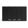 ชุดสวิตซ์ทางเดียว 3 สวิตซ์ (สำเร็จ) #908-BK สีดำ ขนาด 12x7x15cm. ZB