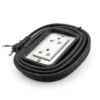 ชุด บอกซ์ยาง 2x4 + ปลั๊กกราวด์คู่ พร้อมสาย VCT 2x1 ยาว 10 เมตร Apo