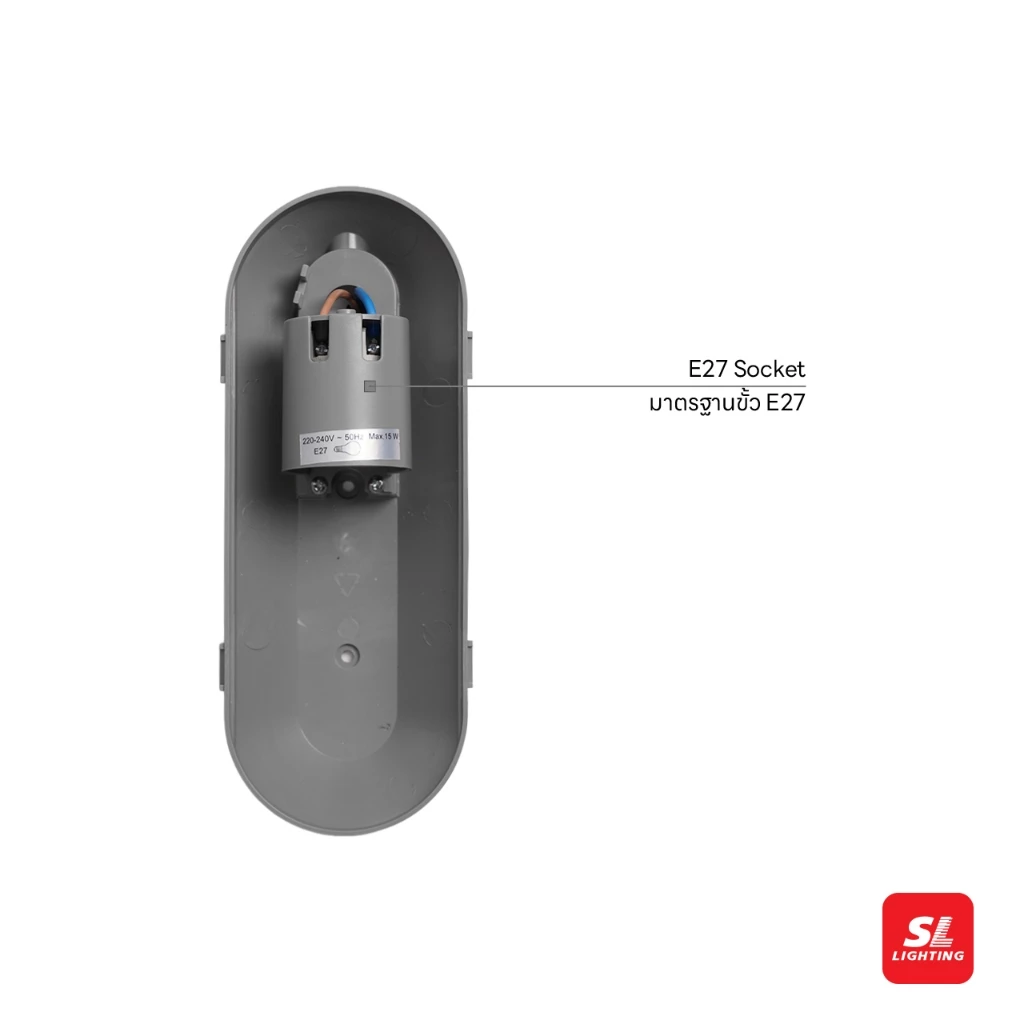 OUT-PROBE-E27-GY โคมไฟกิ่ง ภายนอก E27 รุ่น SPACE Edition SL - Image 3