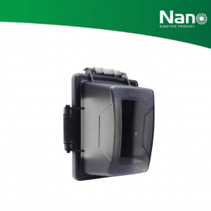 ฝาครอบ หน้ากากกันน้ำ (ฝาสูง) NANO-414CBB สีดำ (ฝาใส) NANO
