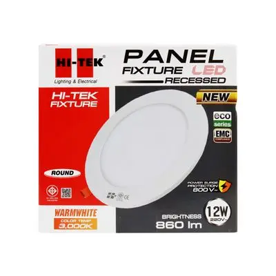 LED PANEL ฝัง กลม ขอบขาว 12w d/l 6 นิ้ว รุ่น ECO HI-TEK - Image 4