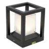 DCI-HD1006-1-BK โคมหัวเสา อลูมิเนียม ดำ โป๊ะอะคริลิค E27 145x190x150mm DC